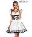 Sexy Premium Bluse &  Dirndl aus edlem Jacquard Karneval Halloween