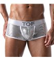 Herren Trunks Silver - Glänzend mit Baumwollfutter & Komfortbund | TOF