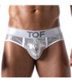 Slips mit Glitzereffekt & Jacquard-Bund - Silber & Gold | TOF