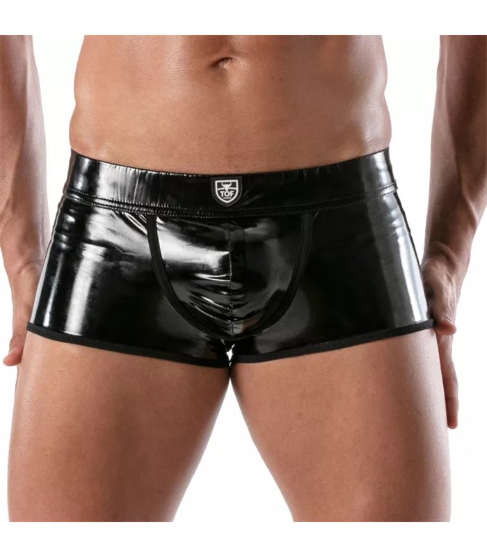 Boxershorts Herren glänzend mit elastischem Mesh-Einsatz und Logo | TOF