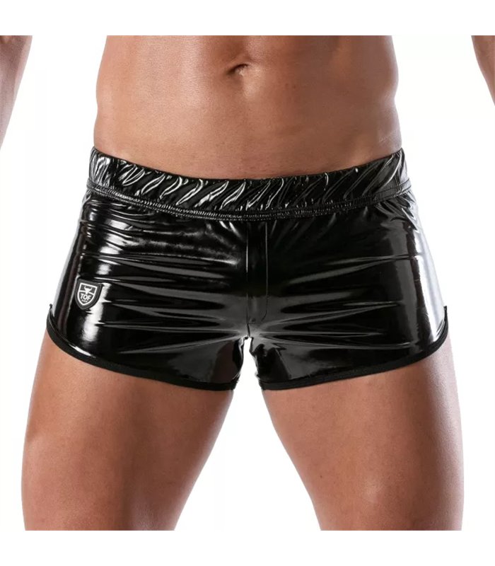 Vinyl Mini Shorts – Stretch, glänzend & figurbetont für Herren | TOF