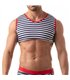 Ärmelloses Crop Top mit maritimem Camouflage-Print & V-Ausschnitt | TOF