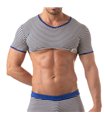 Crop Top Herren - Sexy Matrosen-Design mit Streifenmuster | TOF