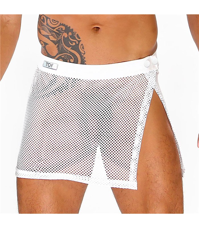 Herren Mesh Rock mit verstellbarem Bund – transparent & modern | TOF