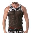 Tank Top Herren Mesh mit grauem Camouflage-Design - Sportlich & Stylisch | TOF