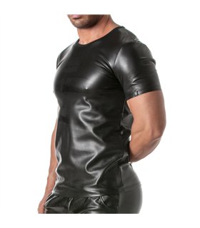 Herren T-Shirt mit Lederoptik – figurbetont & innen weich | TOF