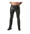 Jogginghose Herren - Leder-Look, Knopfflug & 3 Taschen | TOF