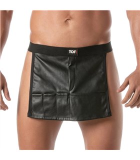 Herrenschürze Low-Rise mit Druckknopf-Fly & Mini-Taschen | TOF