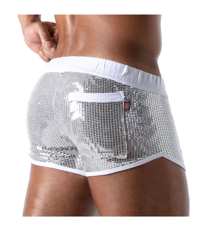 Mini-Shorts Silber - Glitzernd, Retro & Mit Praktischer Tasche | TOF