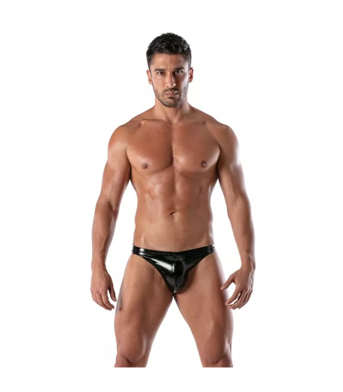 Männer Bikini Brief - Stretch Vinyl, glänzend & figurbetont | TOF