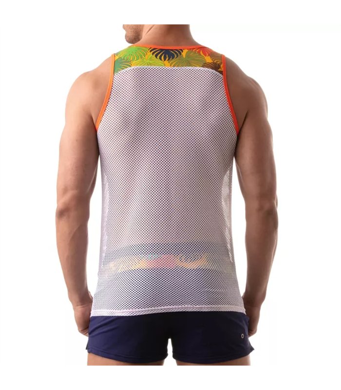 Tank Top mit floralem Mesh-Einsatz - Leicht & Atmungsaktiv | TOF