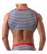 Ärmelloses Crop Top mit maritimem Camouflage-Print & V-Ausschnitt | TOF