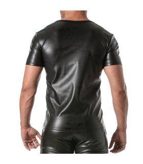 Herren T-Shirt mit Lederoptik – figurbetont & innen weich | TOF