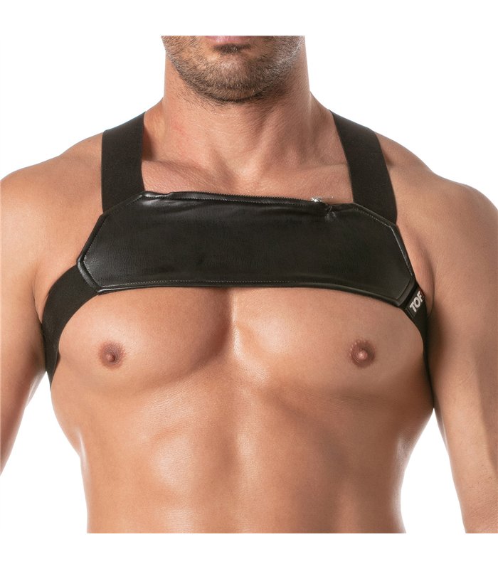 Herren Brustgeschirr mit Kreuz-Design & großer Reißverschlusstasche | TOF