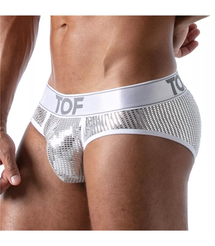 Slips mit Glitzereffekt & Jacquard-Bund - Silber & Gold | TOF