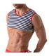 Ärmelloses Crop Top mit maritimem Camouflage-Print & V-Ausschnitt | TOF