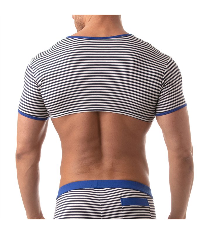 Crop Top Herren - Sexy Matrosen-Design mit Streifenmuster | TOF