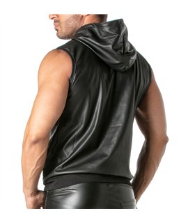 Ärmelloser Hoodie mit Reißverschlusstasche & French Terry Bund | TOF