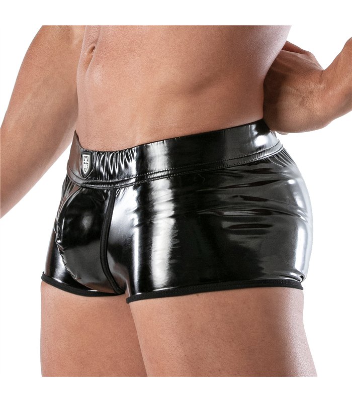 Boxershorts Herren glänzend mit elastischem Mesh-Einsatz und Logo | TOF