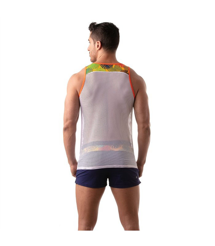 Tank Top mit floralem Mesh-Einsatz - Leicht & Atmungsaktiv | TOF