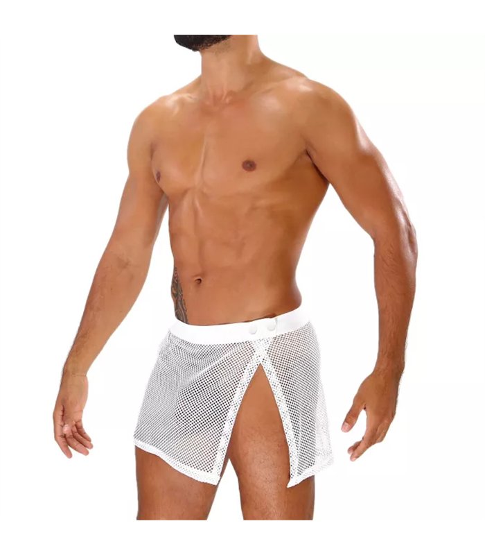 Herren Mesh Rock mit verstellbarem Bund - transparent & modern | TOF