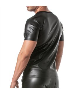 Herren T-Shirt mit Lederoptik – figurbetont & innen weich | TOF