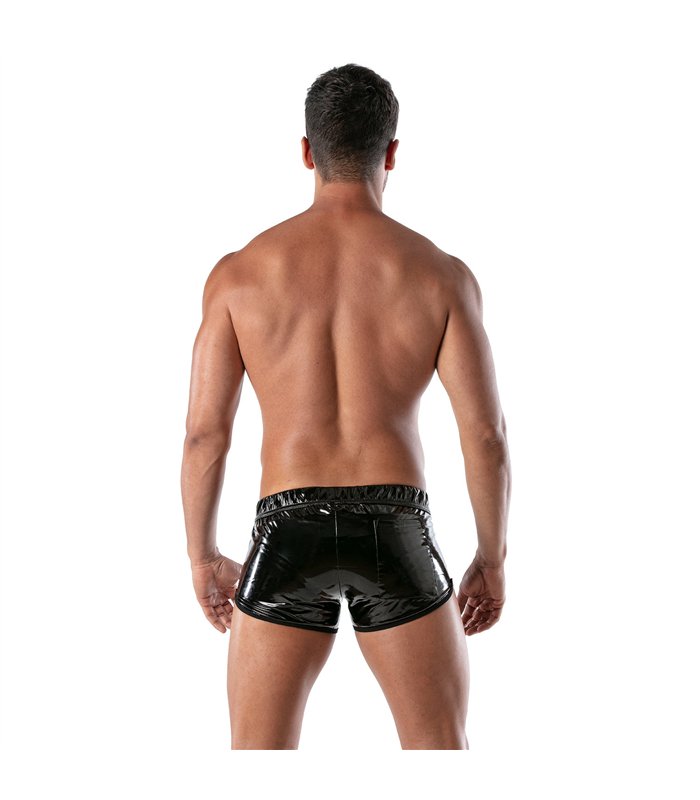 Vinyl Mini Shorts - Stretch, glänzend & figurbetont für Herren | TOF