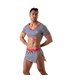Crop Top mit Raglanärmeln und maritimen Streifen - bequem & figurbetont | TOF