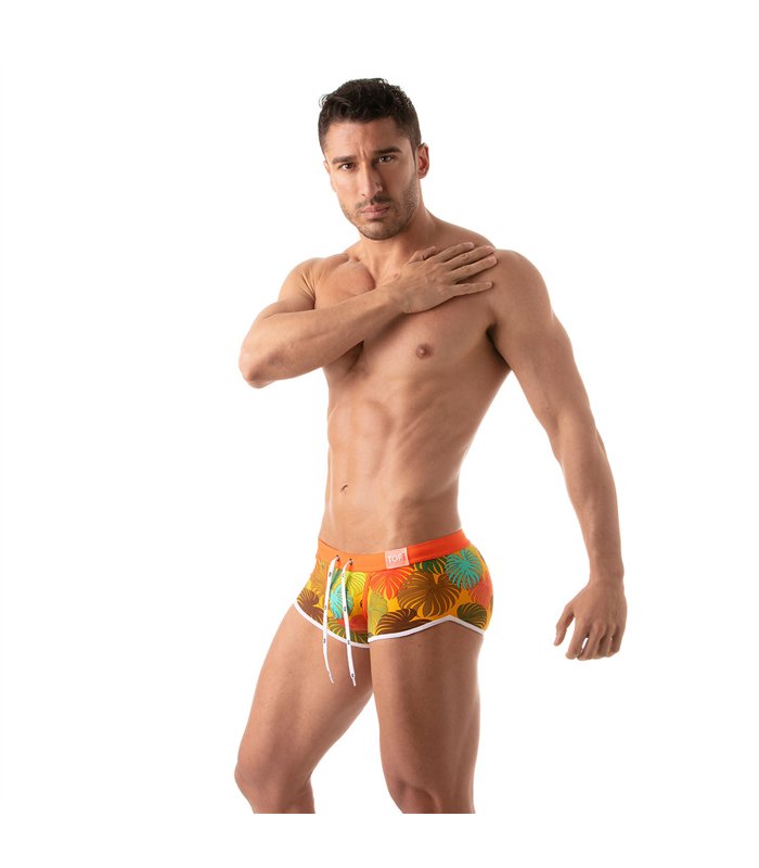 Badehose Herren mit floralem Muster - flacher, bequemer Sitz | TOF