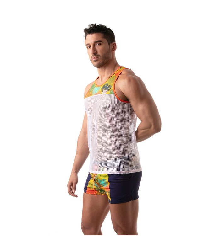 Tank Top mit floralem Mesh-Einsatz - Leicht & Atmungsaktiv | TOF