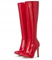 Michael Soul DONNA - Klassische Stiletto Stiefel in rot lack