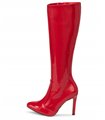 Michael Soul DONNA - Klassische Stiletto Stiefel in rot lack