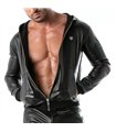 Hoodie Weste mit Kapuze & 3 Reißverschluss-Taschen, Schwarz | TOF Paris