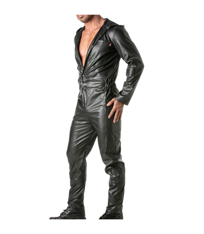 Jumpsuit Herren Schwarz – Maskulin, Sexy mit praktischen Taschen | TOF Paris