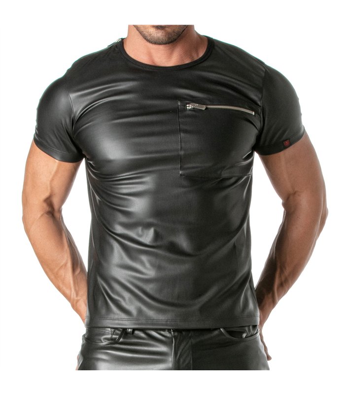 T-Shirt mit Reißverschlusstaschen – stylisch & praktisch, schwarz | TOF Paris