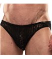 Herren Slip Stretch-Spitze, Low Waist mit Komfort-Bund, Schwarz | TOF Paris