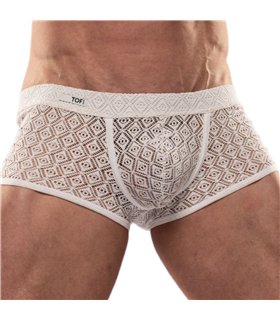 Boxershorts Herren Weiß – Stretch Spitze, Slim Fit, Low Waist | TOF Paris