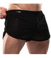 Mini Shorts Low Waist Schwarz – High-Cut & Ton-in-Ton Saum | TOF Paris