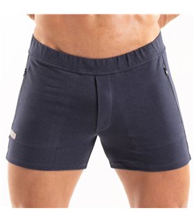 Herren Shorts Marineblau mit Reißverschlusstaschen & Slim Fit | TOF Paris
