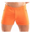 Herren Shorts Orange – Slim Fit mit Reißverschlusstaschen & Logo | TOF Paris