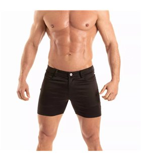 Chino Shorts Slim Fit mit Stretch & 5 praktischen Taschen schwarz | TOF Paris