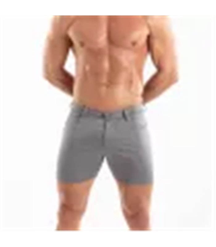 Chino Shorts Herren Slim Fit mit Stretch & 5 Taschen Grau | TOF Paris