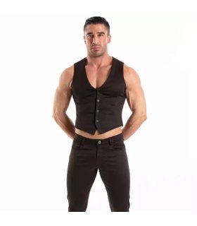 Chino Weste Herren Slim Fit Stretch – Eleganz in Schwarz | TOF Paris