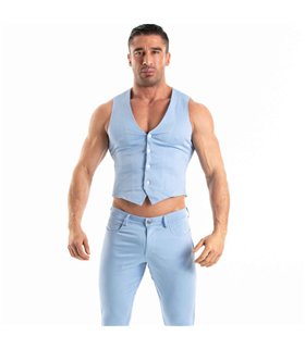 Chino Weste Herren Slim Fit mit Stretch – Elegant & Komfort in Blau | TOF Paris