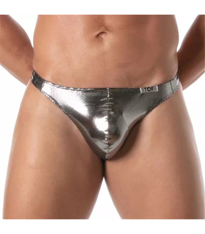 Thong Herren Silber – Metallic Look, Ergonomisch & Schnell trocknend | TOF Paris