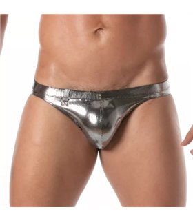 Minislip Silber – glänzend, hoch geschnitten & schnelltrocknend | TOF Paris