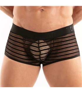 Boxershorts Mykonos Schwarz – Hinten offen mit Spitze & Komfortbund | TOF Paris