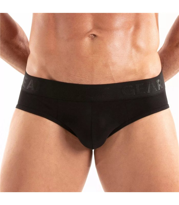 Slip Herren Schwarz, weicher Baumwollstoff & edler Jacquard-Bund | TOF Paris