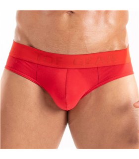 Slip Herren Rot – Weicher Baumwollstoff, Satin-Bund mit Logo | TOF Paris