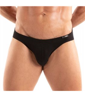 Bikini-Slip Schwarz – Weicher Baumwoll-Mix, hoher Schnitt, Logo-Bund | TOF Paris Bikini-Slip Schwarz – Weicher Baumwoll-Mix, hoher Schnitt, Logo-Bund | TOF Paris